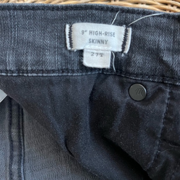 Madewell Women’s Jeans 27T Tall 9” High Rise Skinny Jeans Distressed Raw Hem - Picture 5 of 10